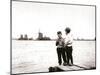 Boys by a Canal, Laandam, Netherlands, 1898-James Batkin-Mounted Photographic Print