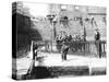 Boys by a Lock on the Grand Union Canal, London, C1905-null-Stretched Canvas