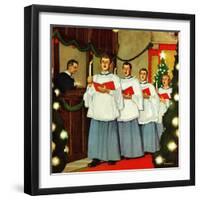 "Boys Christmas Choir", December 26, 1953-Mead Schaeffer-Framed Giclee Print