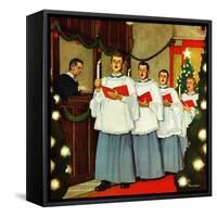 "Boys Christmas Choir", December 26, 1953-Mead Schaeffer-Framed Stretched Canvas