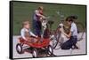 Boys Cleaning their Bikes-William P. Gottlieb-Framed Stretched Canvas