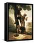 Boys Climbing a Tree-Francisco de Goya-Framed Stretched Canvas