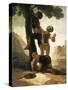 Boys Climbing a Tree-Francisco de Goya-Stretched Canvas
