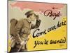 Boys Come over Here You're Wanted Recruitment Poster-null-Mounted Giclee Print