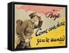 Boys Come over Here You're Wanted Recruitment Poster-null-Framed Stretched Canvas