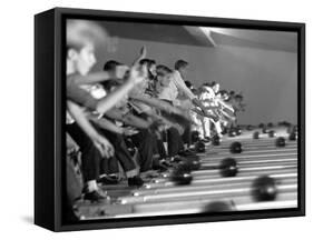 Boys Competing in Junior League Bowling Game-Ralph Crane-Framed Stretched Canvas