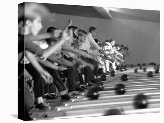 Boys Competing in Junior League Bowling Game-Ralph Crane-Stretched Canvas