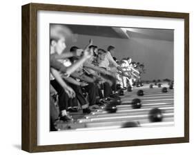 Boys Competing in Junior League Bowling Game-Ralph Crane-Framed Photographic Print