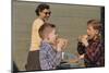 Boys Eating Hot Dogs-William P. Gottlieb-Mounted Photographic Print