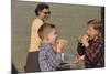 Boys Eating Hot Dogs-William P. Gottlieb-Mounted Photographic Print
