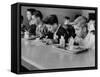 Boys Eating in the School Cafeteria-Ed Clark-Framed Stretched Canvas