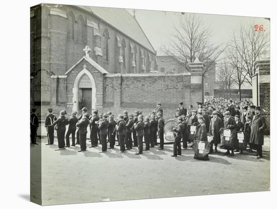 Boys Emigrating to Canada Setting Off from Saint Nicholas Industrial School, Essex, 1908-null-Stretched Canvas