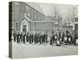 Boys Emigrating to Canada Setting Off from Saint Nicholas Industrial School, Essex, 1908-null-Stretched Canvas