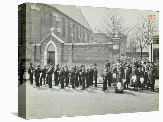 Boys Emigrating to Canada Setting Off from Saint Nicholas Industrial School, Essex, 1908-null-Stretched Canvas