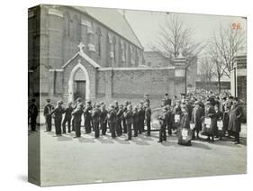 Boys Emigrating to Canada Setting Off from Saint Nicholas Industrial School, Essex, 1908-null-Stretched Canvas