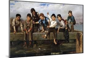 Boys Fishing, 1880-John George Brown-Mounted Giclee Print
