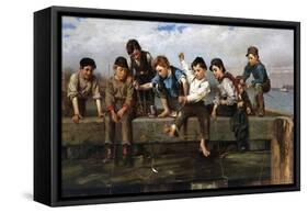 Boys Fishing, 1880-John George Brown-Framed Stretched Canvas