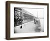 Boys Fishing across a Canal Towpath, London, C1905-null-Framed Photographic Print