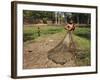 Boys Fishing Around the Temples of Angkor, Cambodia, Indochina, Southeast Asia-Andrew Mcconnell-Framed Photographic Print