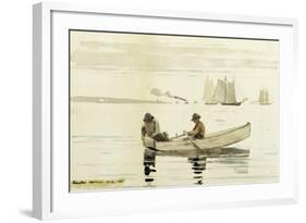 Boys Fishing, Gloucester Harbor, 1880-Winslow Homer-Framed Giclee Print