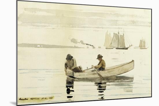 Boys Fishing, Gloucester Harbor, 1880-Winslow Homer-Mounted Giclee Print