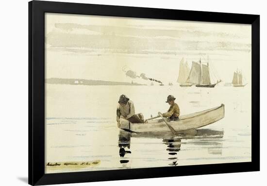 Boys Fishing, Gloucester Harbor, 1880-Winslow Homer-Framed Giclee Print