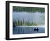 Boys Fishing on Waterfowl Lake, Banff National Park, Alberta, Canada-Janis Miglavs-Framed Photographic Print