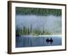 Boys Fishing on Waterfowl Lake, Banff National Park, Alberta, Canada-Janis Miglavs-Framed Photographic Print