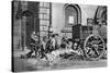 Boys Following the Poplar Borough Council Water Cart, London, 1926-1927-null-Stretched Canvas