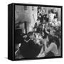 Boys from Navy Air Force Picnicking with College Girls-Nina Leen-Framed Stretched Canvas