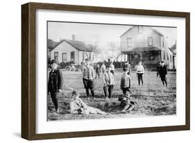 Boys' Gang in Cleveland Ohio Photograph - Cleveland, OH-Lantern Press-Framed Art Print