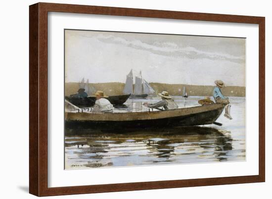 Boys in a Dory, 1873-Winslow Homer-Framed Giclee Print