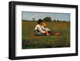 Boys in a Pasture, 1874-Winslow Homer-Framed Art Print