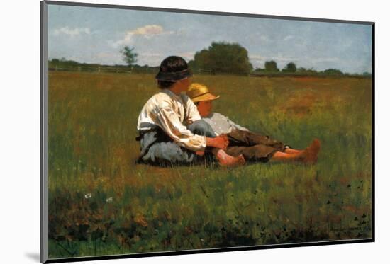 Boys in a Pasture, 1874-Winslow Homer-Mounted Art Print