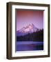 Boys in Canoe on Lost Lake with Mt Hood in the Distance, Mt Hood National Forest, Oregon, USA-Janis Miglavs-Framed Photographic Print