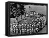 Boys in Circle for Ceremony Before Playing Young American Football League Games-Alfred Eisenstaedt-Framed Stretched Canvas