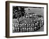 Boys in Circle for Ceremony Before Playing Young American Football League Games-Alfred Eisenstaedt-Framed Photographic Print