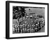 Boys in Circle for Ceremony Before Playing Young American Football League Games-Alfred Eisenstaedt-Framed Photographic Print