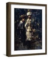 Boys in the Garden, Circa 1879-Luigi Conconi-Framed Giclee Print