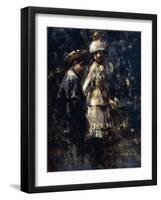 Boys in the Garden, Circa 1879-Luigi Conconi-Framed Giclee Print