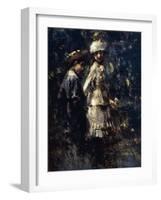 Boys in the Garden, Circa 1879-Luigi Conconi-Framed Giclee Print