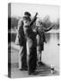 Boys in Their School Uniform Inspect Their Jam Jar Full of Little Fish-null-Stretched Canvas