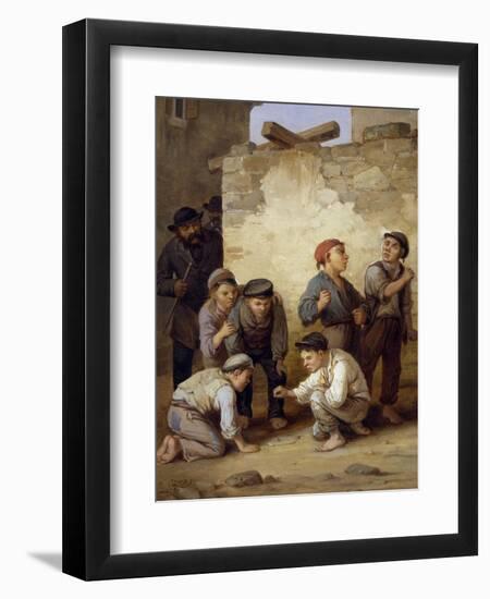 Boys in Trieste, Giovanni Luigi Rose (1806-1884), Italy, 19th Century-null-Framed Premium Giclee Print