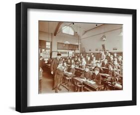 Boys Laying the Phylacteries, Jews Free School, Stepney, London, 1908-null-Framed Photographic Print