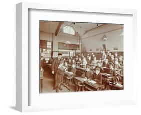 Boys Laying the Phylacteries, Jews Free School, Stepney, London, 1908-null-Framed Photographic Print