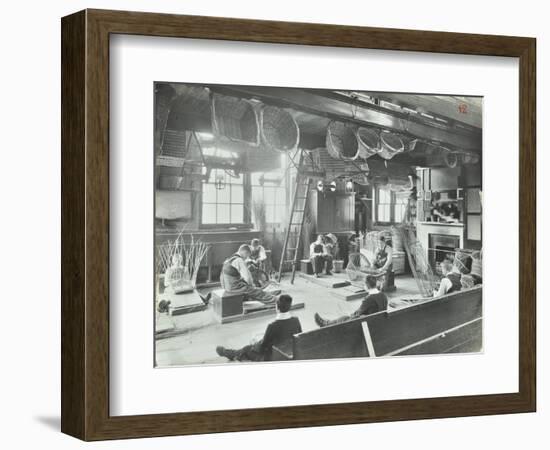 Boys Making Baskets at Linden Lodge Residential School, London, 1908-null-Framed Photographic Print