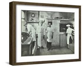 Boys Making Bread at Upton House Truant School, Hackney, London, 1908-null-Framed Photographic Print