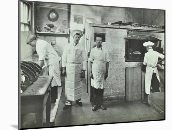 Boys Making Bread at Upton House Truant School, Hackney, London, 1908-null-Mounted Photographic Print