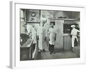 Boys Making Bread at Upton House Truant School, Hackney, London, 1908-null-Framed Photographic Print