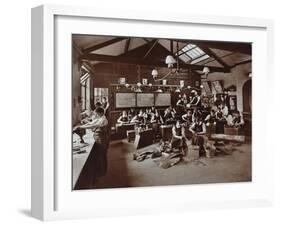 Boys Making Shoes at the Anerley Residential School for Elder Deaf Boys, Penge, 1908-null-Framed Photographic Print